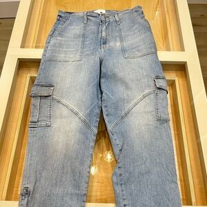 Jonathan Simkhai Denim Cargo Straight Jeans